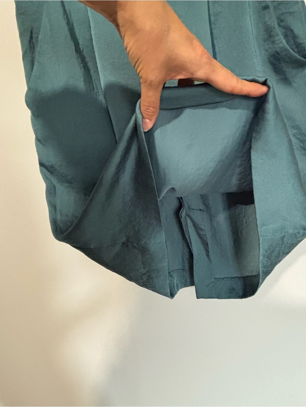 LOFT Teal Ruffle-Sleeve Mini Dress - Picture 10 of 13